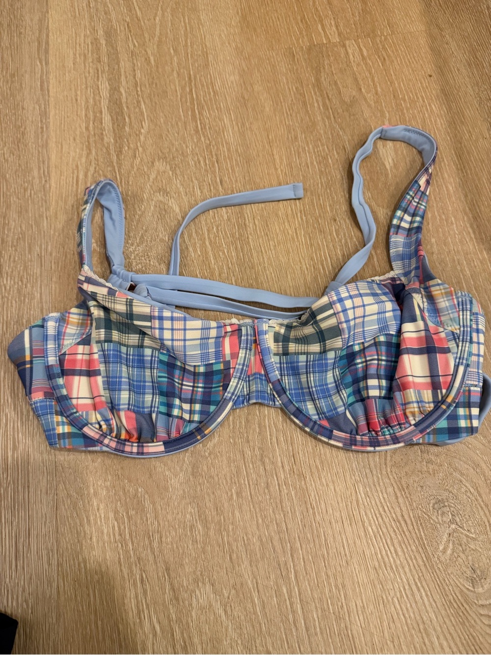 Abercrombie & Fitch Multicolor Plaid Underwire Bikini Top